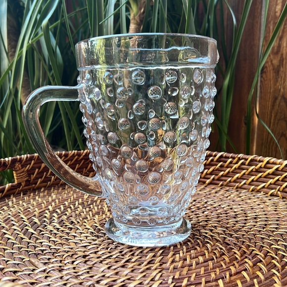 Large 40.5 oz Glass Hobnail Pitcher - Picture 6 of 13